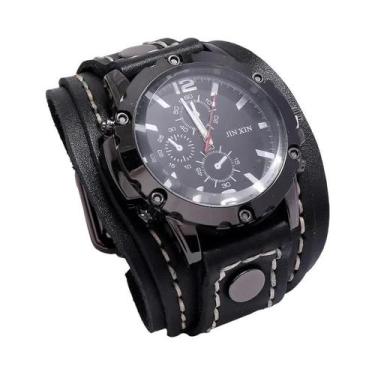 Imagem de Relógio De Quartzo Estilo Punk Masculino Luxuoso Com Pulseira De Couro