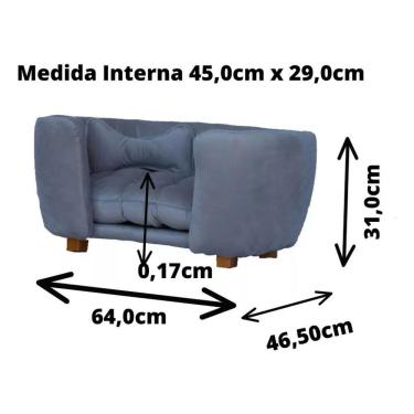 Imagem de Cama Pet Poltrona Baby Hanna Veludo - Ssx Multicoisas Cor Azul Turquesa