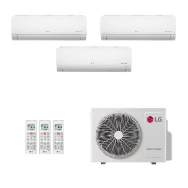 Imagem de Ar-Condicionado Multi Split Inverter LG 36.000 (1x Evap HW 7.000 + 1x Evap HW 9.000 + 1x Evap HW 18.000) Só Frio 220V								