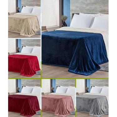 Imagem de Cobertor edredom queen lã de carneiro 240cmx 220cm sherpa flannel quen