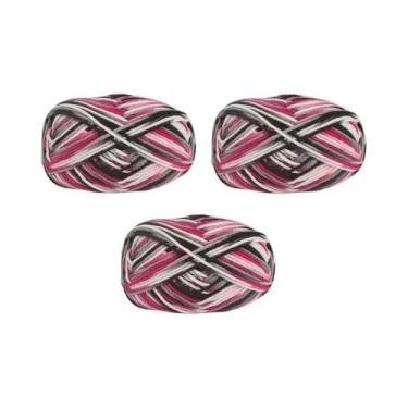 Imagem de Fio Colorido Em Gradiente 150g Algodão Leite Médio Grosso Para Suéter,