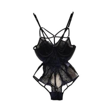 Imagem de Vestido De Noite Sem Mangas Em Renda Floral Para Mulheres, Com Tanga, 