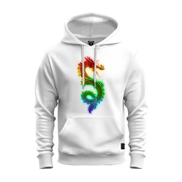 Imagem de Moletom Estampado Blusa De Frio Canguru Confortável Dragon Neon - Nexs