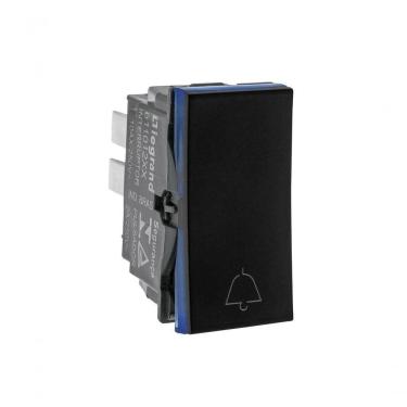 Imagem de Módulo Interruptor Campainha 611012PT 2A 250V Borne Automático Preto Pial