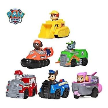 Imagem de Kit Patrulha Canina 6 Carrinhos Fricção Brinquedos Coleção