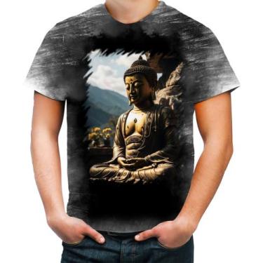 Imagem de Camiseta Desgaste Estátua de Buda Iluminado Religião 5 - Kasubeck Stor