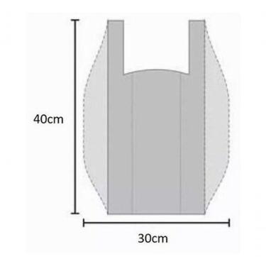 Imagem de Sacola Plástica Reciclada Kit 10 kg 35x45 para Uso Comercial Reforçada Transparente Hig...