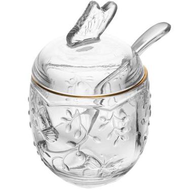 Imagem de Açucareiro de cristal New Butterfly com fio de ouro Lyor 250 ml