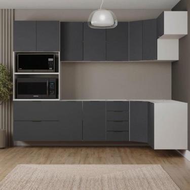 Imagem de Cozinha Modulada 7 Peças sem Tampo sem Rodapé Ipanema CabeCasa Madeira