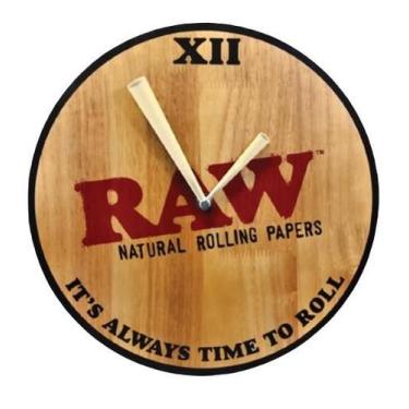 Imagem de Relógio De Parede Raw Em Madeira - Bicho da Graxa