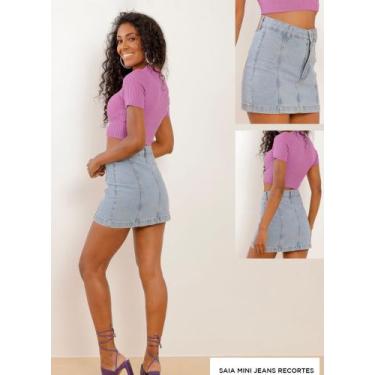 Imagem de saia mini jeans - mamô