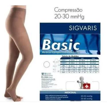Imagem de Meia Calça Média Compressão 20-30mmhg Basic - Sigvaris Cor: Bege, P