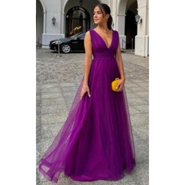 Imagem de vestido de festa roxo
