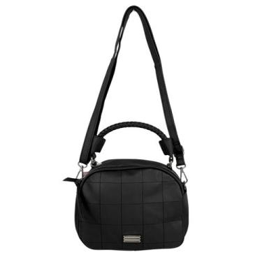 Imagem de Bolsa Alice Palucci Pequena Maletinha Pesponto Fofa AL2471 Cor:Preto, 