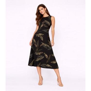Imagem de Vestido Feminino Longo Com Cavas Infinita Cor Preto, P, Preto