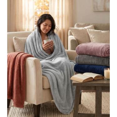 Imagem de Manta De Microfibra Lisa Queen Rovitex Home Marrom - Rovihome, UN, Mar