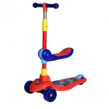 Imagem de Patinete Infantil 2 em 1 com Assento Removível Rodas com LED Azul Unitoys
