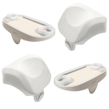 Imagem de Kit SPA 2 Apoio Descanso Cabeça 2 Bandeja Lateral Porta Copos Intex