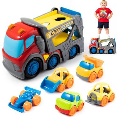 Imagem de Caminhão Transportador de Carros P&C 31 cm com Som e Luzes