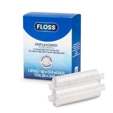 Imagem de Refil de fio dental 2 carretéis 320 m sem sabor resistente a desfiar -