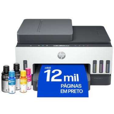 Imagem de Impressora Multifuncional HP Smart Tank 754 Tanque de Tinta Colorida Wi-Fi Scanner Duplex, Bluetooth. Funções: Imprimir, Copiar, Digitalizar. Cor: Branco (2H0A6A#AK4)