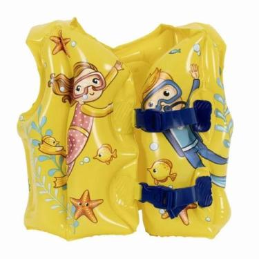 Imagem de Colete Inflável Tropical Bel 41x30cm Infantil Segurança e Diversão par
