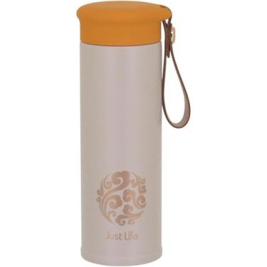 Imagem de Garrafa Térmica Just Life Home&Co 20x6cm INOX Bege 450ml Utensílio de 