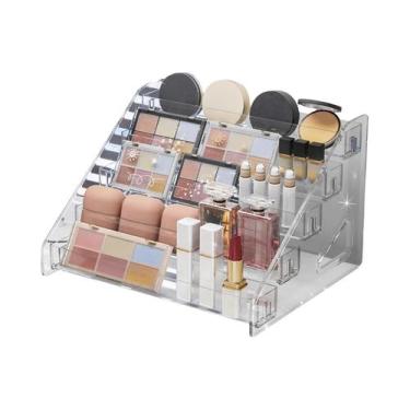 Imagem de Organizador De Cosméticos De Plástico Transparente Com 3-7 Camadas, Ca