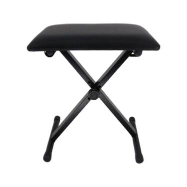 Imagem de Banqueta para Teclado BT500 Ajustável em 3 Níveis de Altura Dobrável Preto Hayonik