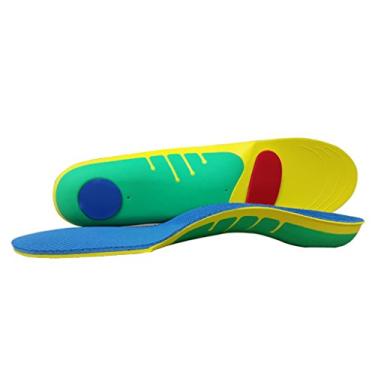 Imagem de dailymall Palmilhas para suporte de arco e palmilhas para fascite plantar unissex pés chatos P/G, Azul, Large