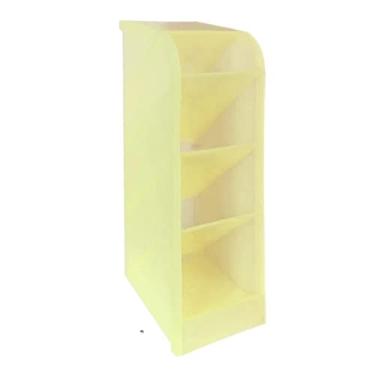 Imagem de Organizador de mesa para canetas, suporte de pincel, suporte de lápis de mesa para materiais escolares, artigos de papelaria Kawaii e caixa de armazenamento de maquiagem de escritório