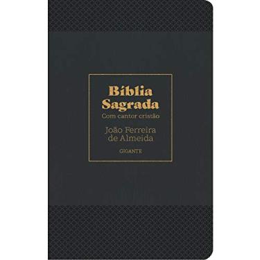Imagem de Bíblia RC gigante com cantor cristão com letra - Luxo preta