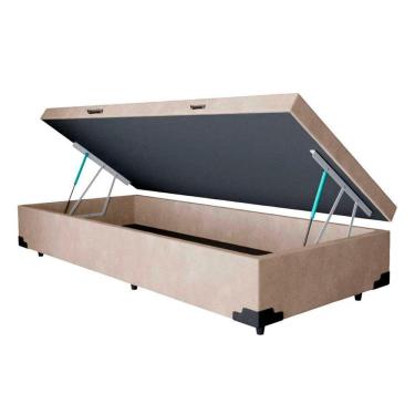 Imagem de Baú Box Solteiro - eShop Casa - Suede Bege