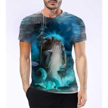 Imagem de Camiseta Camisa Poseidon Deus Dos Mares Oceano Mitologia 8 - Estilo Kr