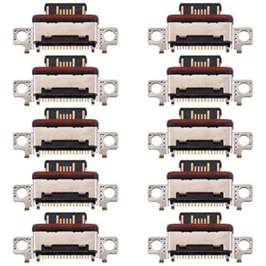 Imagem de HONGYAN Peças de substituição de telefone celular 10 PCs Carregando conector da porta para Xiaomi Mi 11 Ultra M2102K1G, M2102K1C Acessórios telefônicos