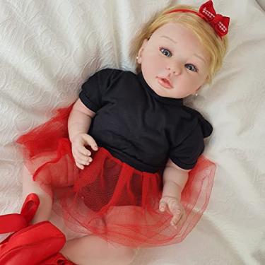 Imagem de Bebê Reborn Loira Bailarina + Enxoval Completo