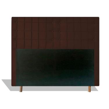 Imagem de Cabeceira Estofada Paris 160cm Cama Box Queen Suede Marrom