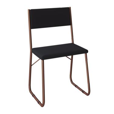 Imagem de Conjunto com 2 Cadeiras Angra Preto e Cobre