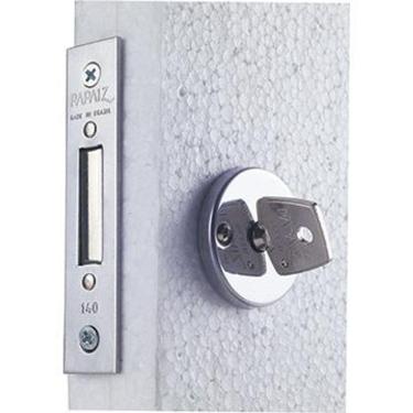 Imagem de Trava Segurança Papaiz Tetra Chave 140 Cromada Cruzeta Redonda