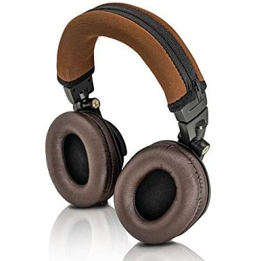 Imagem de TRANSTEK Capa para cabeça ATH M50X – Também compatível com fones de ouvido HS50, HS60, HS70, Cloud 2, Cloud Alpha, DJ DN-HP1000, MDR-V600, V900, ATH-WS1100IS (marrom)