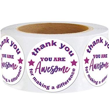 Imagem de You are Awesome Stickers Adesivos de agradecimento Kudos de 5 cm, You Rock, You Are Amazing, Thank You For Making a Difference Label for Students, Heathcare Workers, Nurses, Voluntariado, Professores Team, Funcionários.