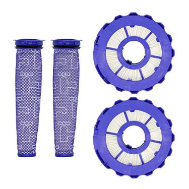 Imagem de Lemige 2 pós-filtros, 2 pré-filtros, peças de substituição, pré-filtros de motor para aspiradores Dyson DC40, Light/Slim Ball Animal, Multi Floor, Origin e Total Clean, compare com as peças 923587-02