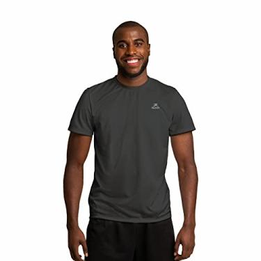 Imagem de Camiseta Dry Basic SS FPS 50 Muvin – Manga Curta – Masculina – Proteção Solar UV50 – Camiseta Para Academia Treino Funcional – Pilates – Yoga – Corrida – Ginástica Fitness – Caminhada – Secagem Rápida (P, Chumbo)