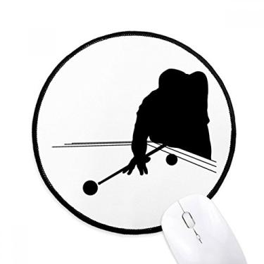 Imagem de DIYthinker Tapete de mouse de bilhar esportivo educação física desktop escritório tapete redondo para computador