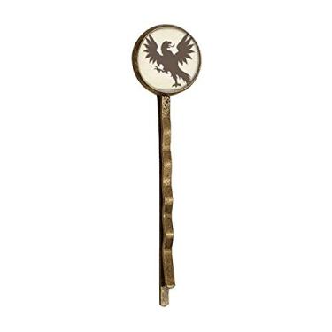Imagem de Chapéu de cabelo com broche de metal retrô com emblema nacional dos animais da Europa