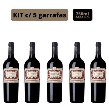 Imagem de Vinho Argentino Tinto Malbec Rutini Kit 5 Und 750ml