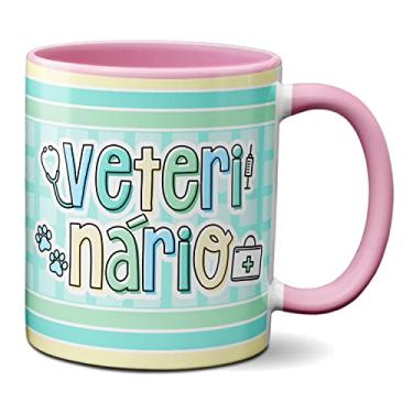 Imagem de Caneca Profissão Veterinário Saúde Animais Presente Fofo (Rosa)
