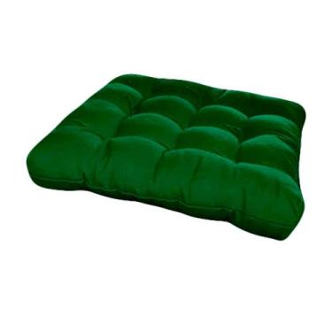 Imagem de Assento Para Cadeira Futon 60X60cm - Verde Escuro - Artesanal