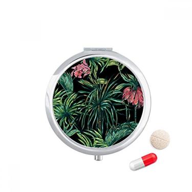 Imagem de Porta-comprimidos, folhas de plantas, folhas de céu escuro, caixa de armazenamento de medicamentos