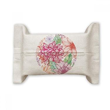 Imagem de Bolsa de linho de algodão com estampa de pompom para plantas coloridas